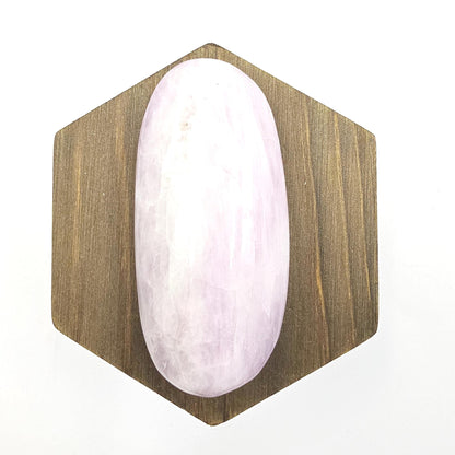 Large Kunzite Crystal Palm Stone - Heart Chakra & Emotional Healing Crystal - 90g