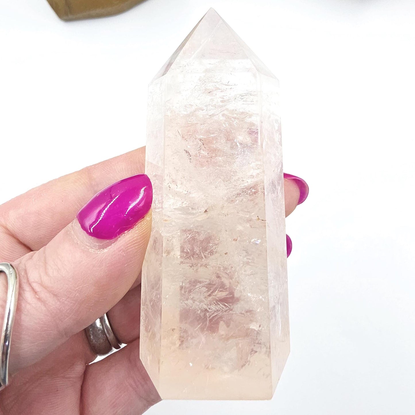 Pink Himalyan Quartz Tower – Heart Chakra, High Vibration & Spiritual Awakening Crystal, 145g