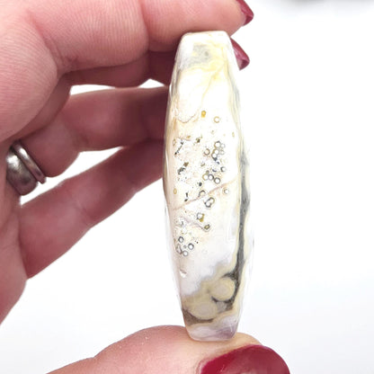 Orbicular Ocean Jasper Palm - Joy & Renewal Healing Crystal, 65g