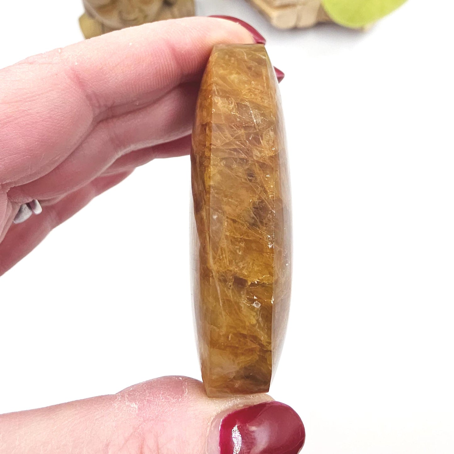 Golden Healer Palm Stone – Deep Healing & Spiritual Balance Crystal, 95g