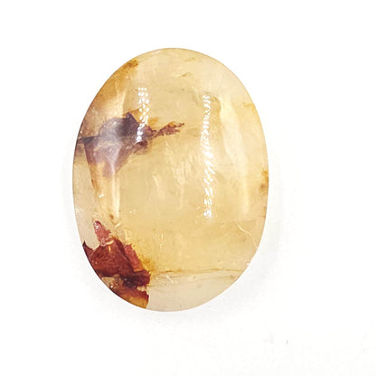 Unique Golden Healer with Fire Quartz Palm Stone – Strength, Healing & Energy Amplification Crystal, 55g