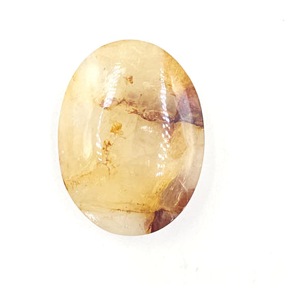Unique Golden Healer with Fire Quartz Palm Stone – Strength, Healing & Energy Amplification Crystal, 55g