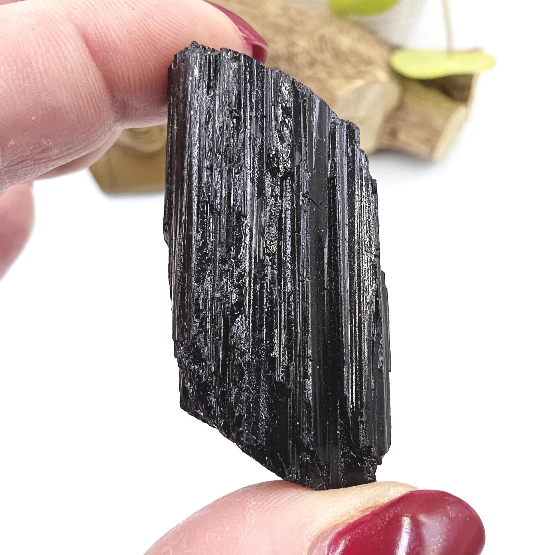 Little Raw Black Tourmaline Specimen - Natural Protection and Grounding Crystal, 50g