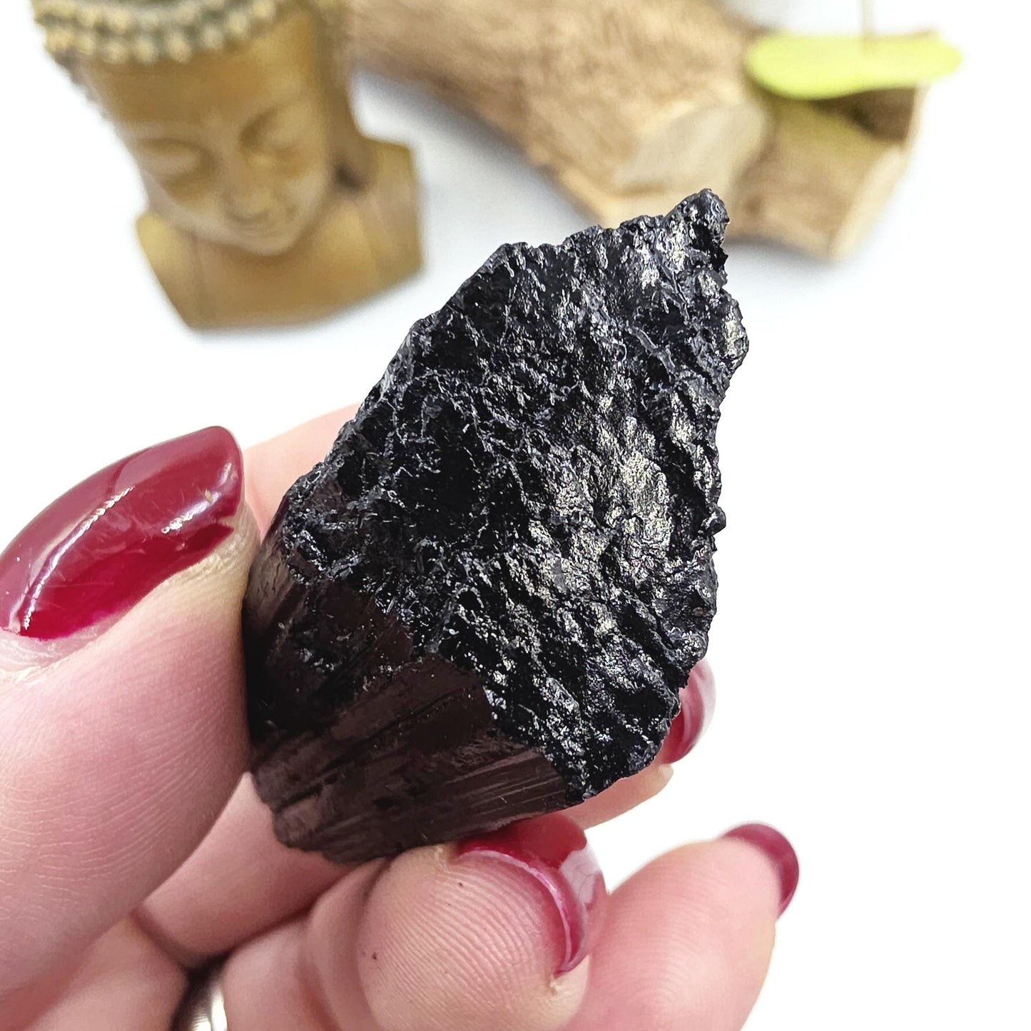 Little Raw Black Tourmaline Specimen - Natural Protection and Grounding Crystal, 50g