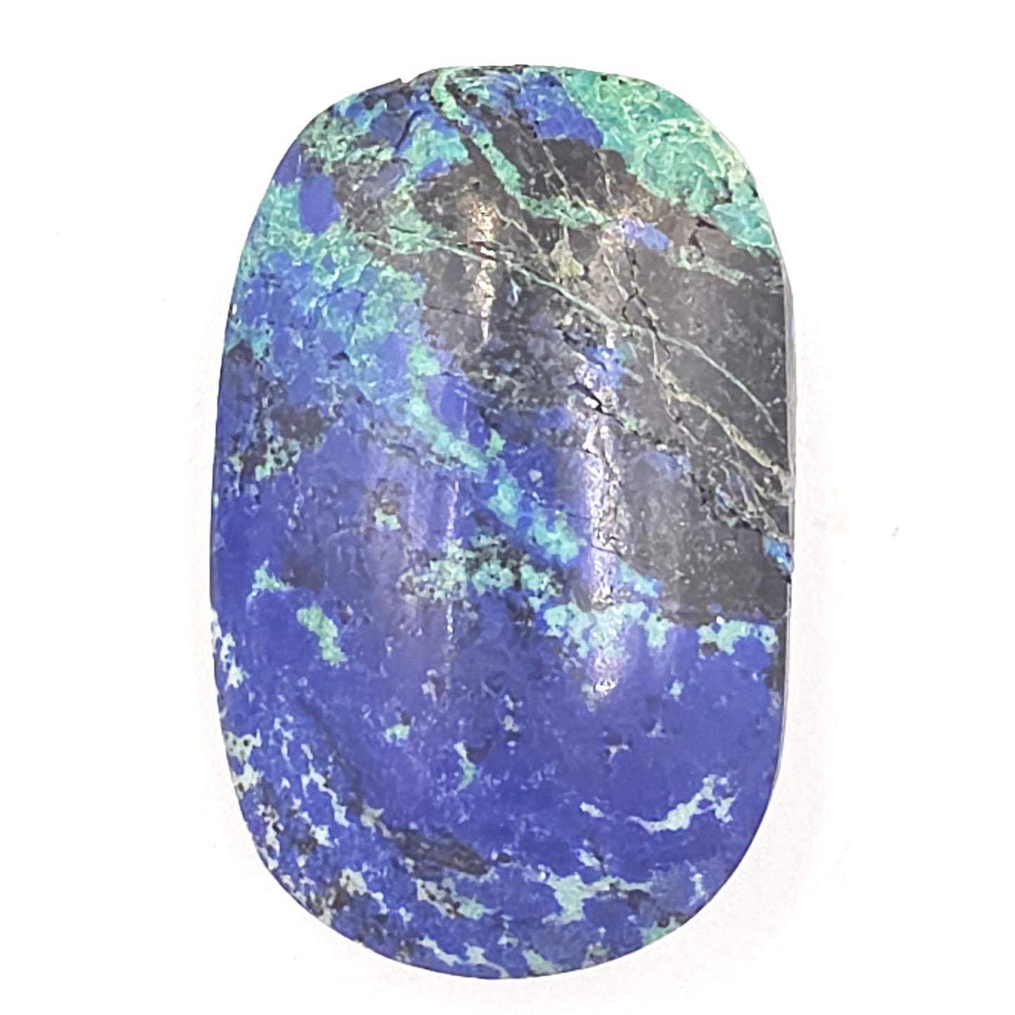 Rare Azurite Palm Stone - Intuition & Spiritual Insight Third Eye Chakra Crystal - 50g