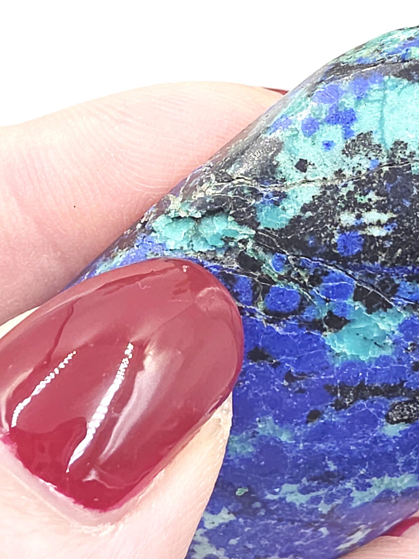 Rare Azurite Palm Stone - Intuition & Spiritual Insight Third Eye Chakra Crystal - 50g