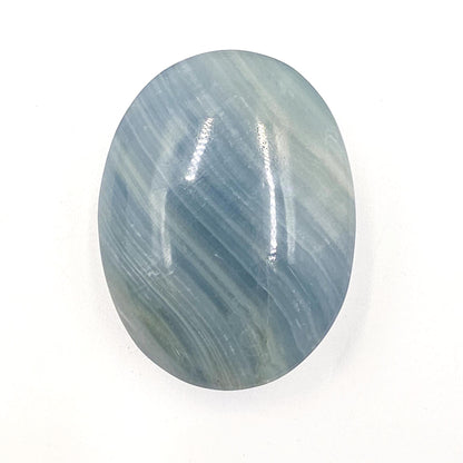 Blue Onyx Palm Stone – Calm, Strength & Throat Chakra Energy Crystal, 85g