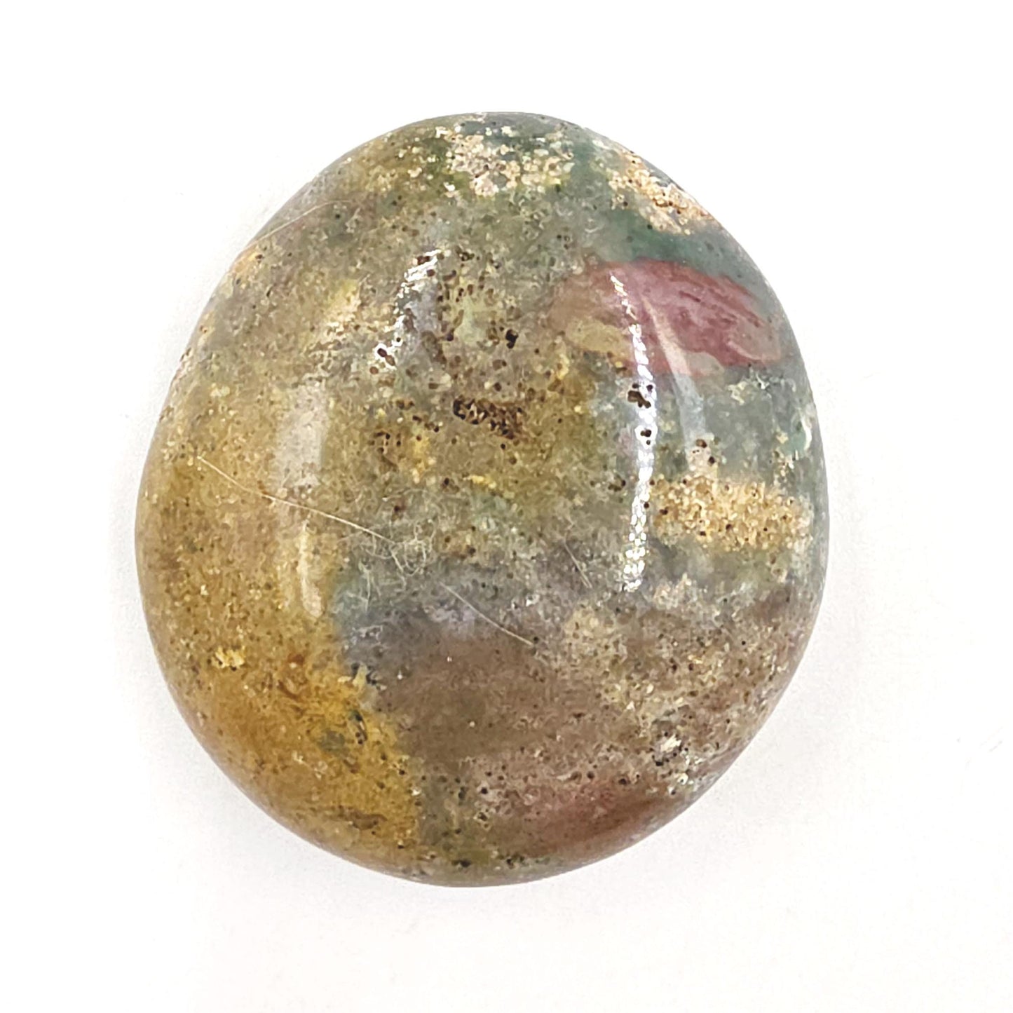 Ocean Jasper Palm Stone - Joy & Renewal Healing Crystal - 55g