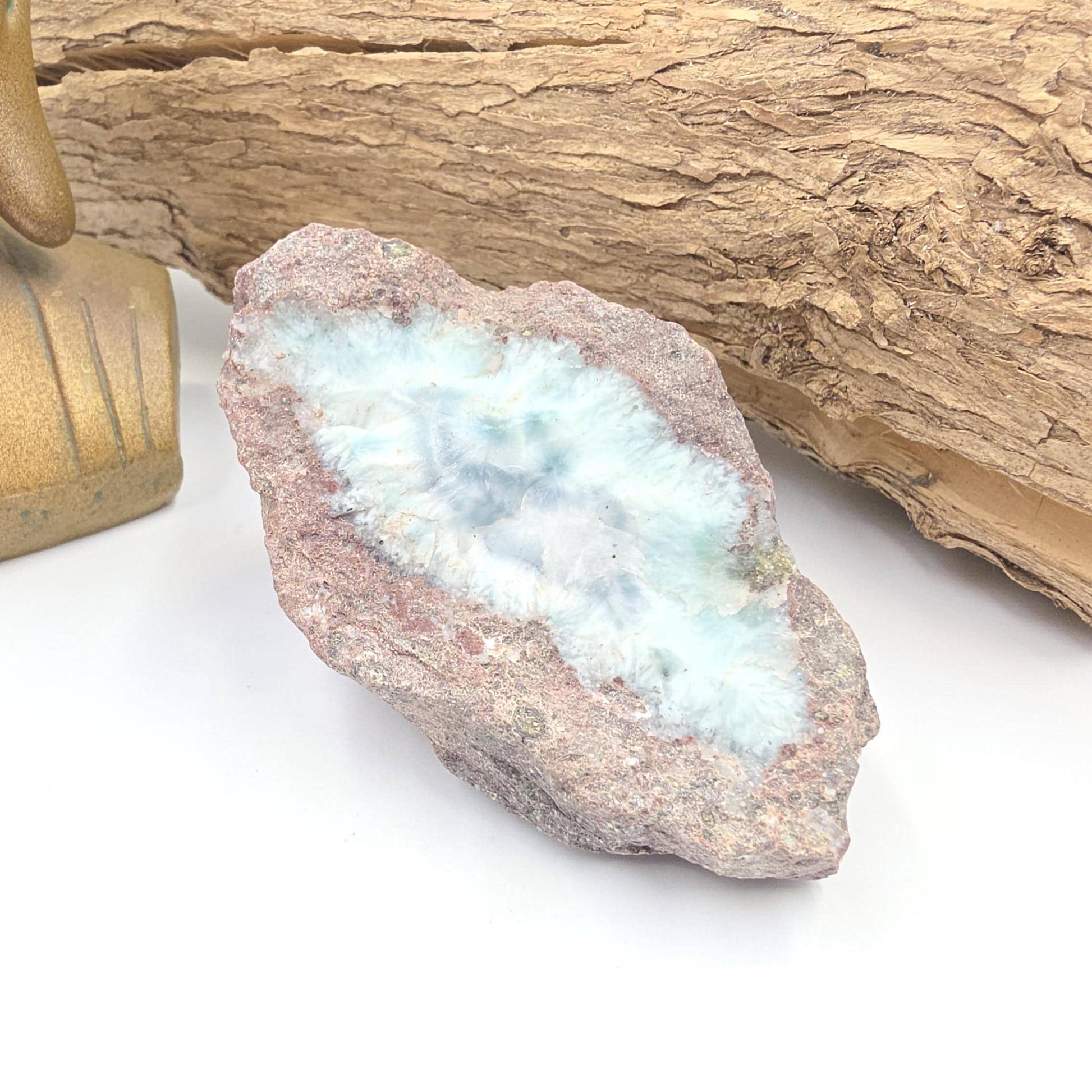 Raw Larimar Specimen – Calm, Communication & Soothing Ocean Energy Crystal, 235g