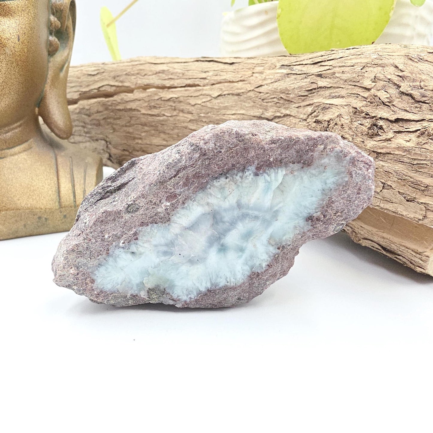 Raw Larimar Specimen – Calm, Communication & Soothing Ocean Energy Crystal, 235g