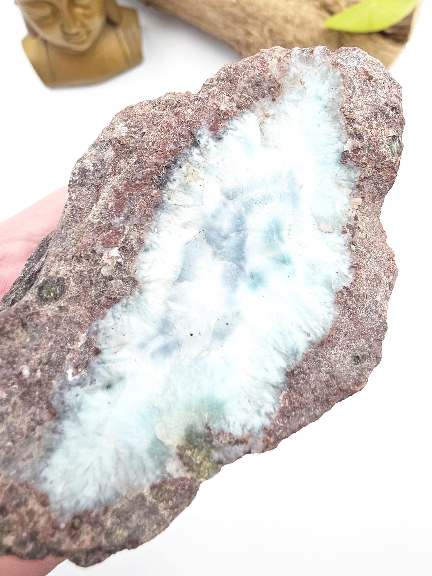Raw Larimar Specimen – Calm, Communication & Soothing Ocean Energy Crystal, 235g