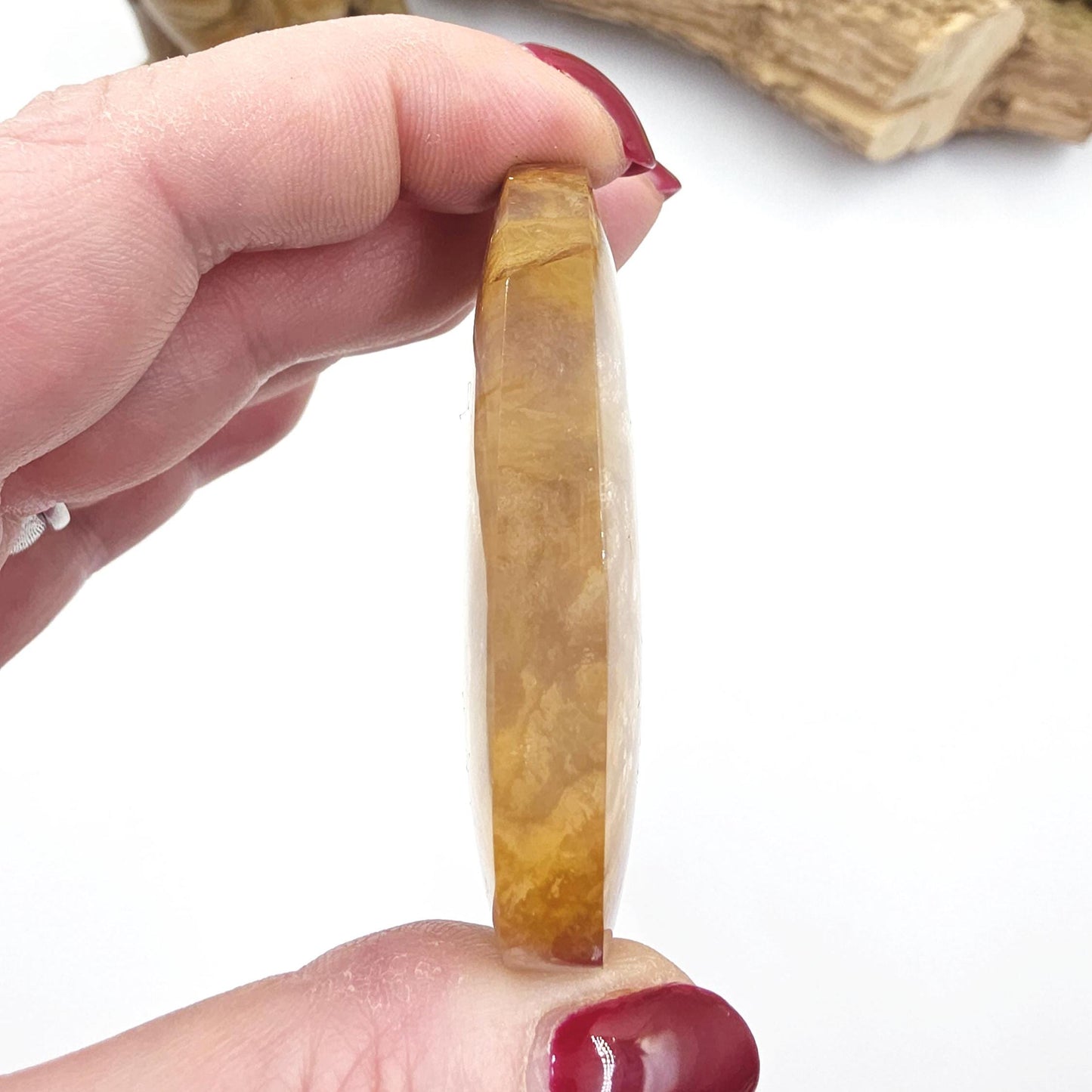 Golden Healer Palm Stone – Deep Healing & Spiritual Balance Crystal, 75g