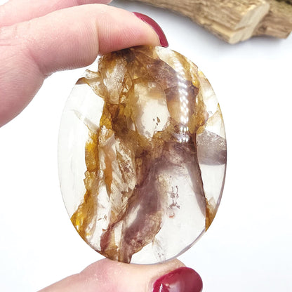 Golden Healer Palm Stone – Deep Healing & Spiritual Balance Crystal, 75g