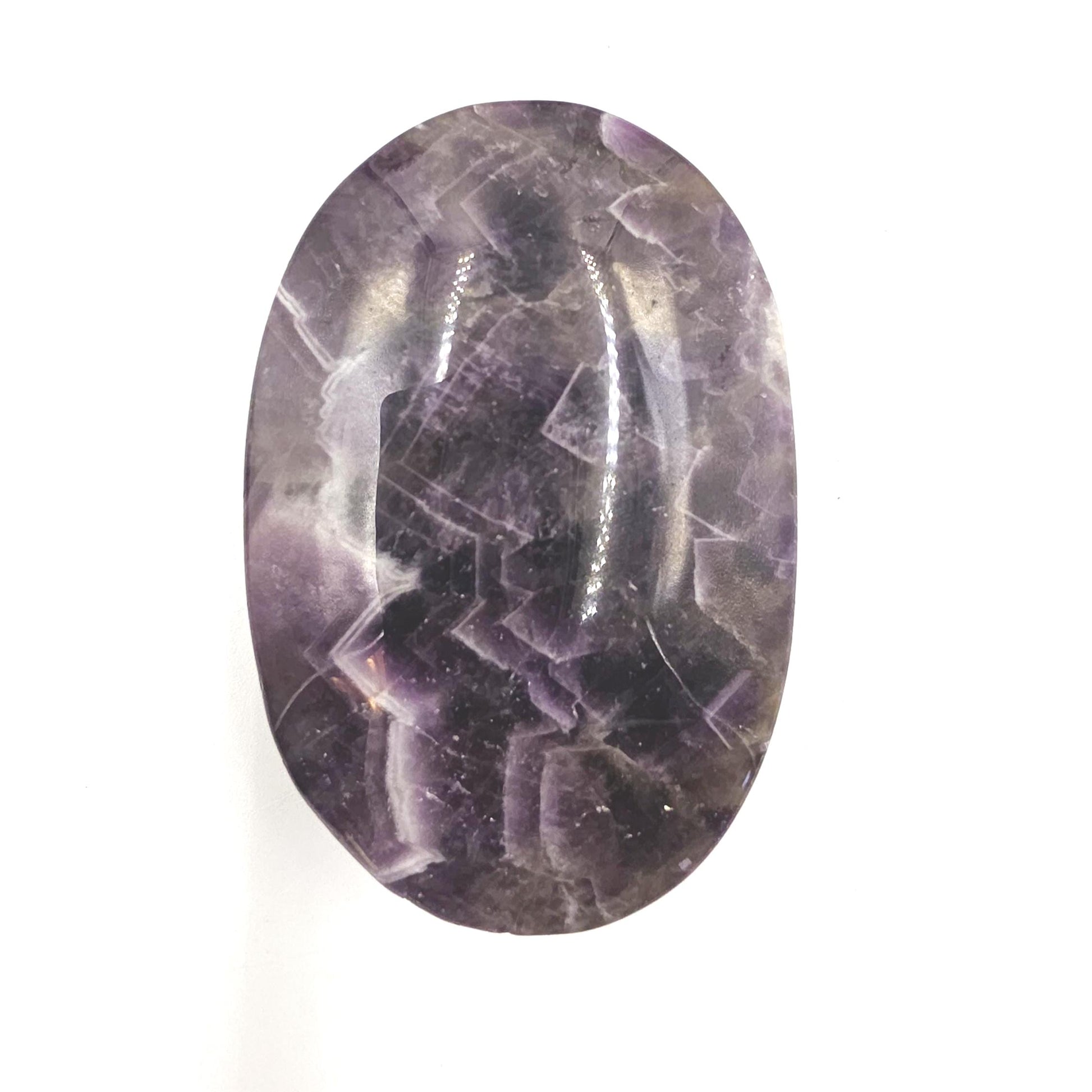 Large Dream Amethyst Palm Stone - Intuition & Spiritual Protection Crystal, 140g