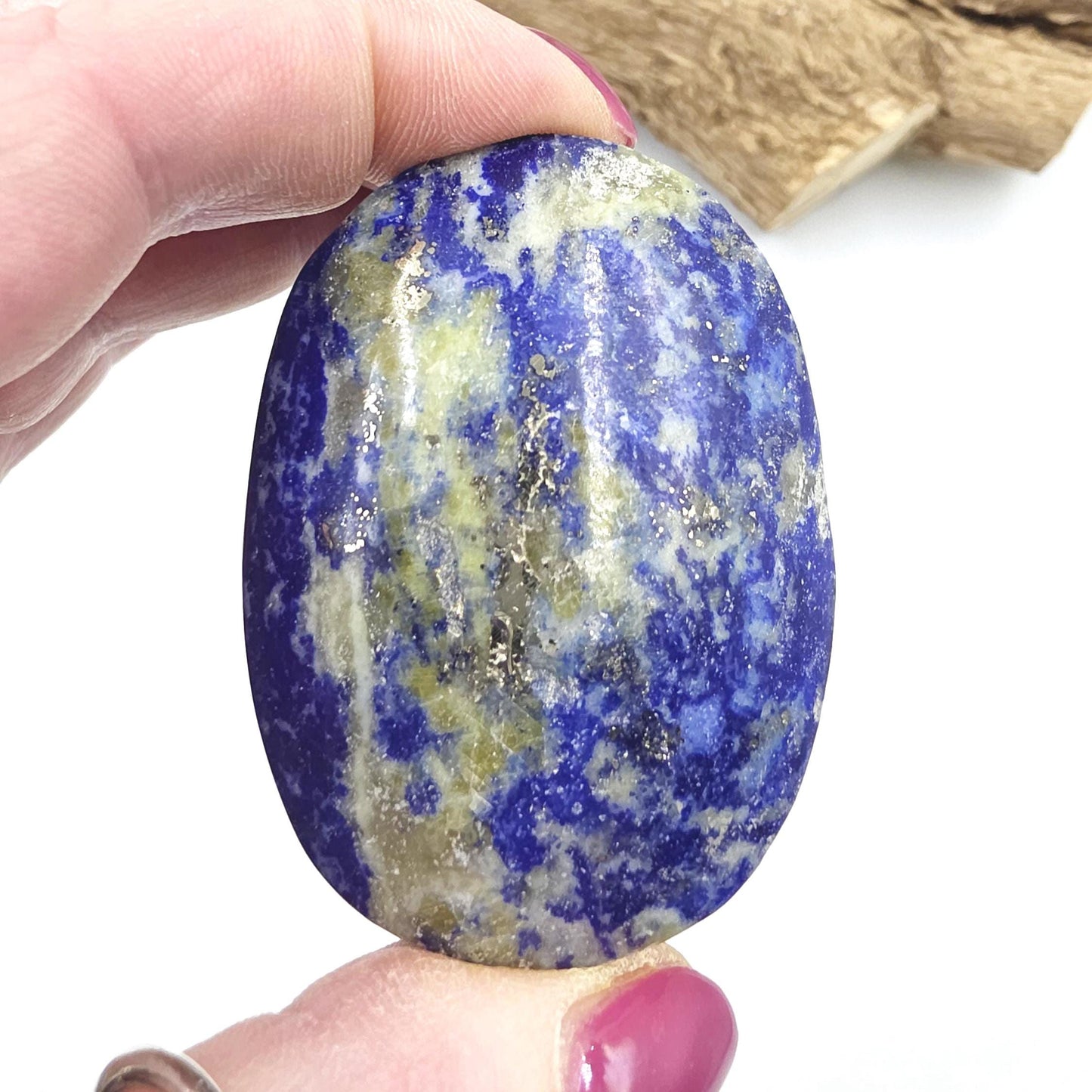 Lapis Lazuli Palm Stone - Wisdom & Truth Third Eye Chakra Crystal - 100g