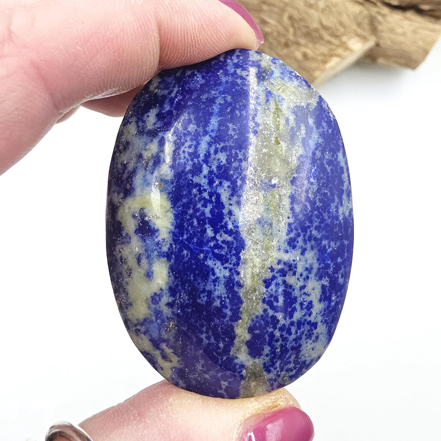 Lapis Lazuli Palm Stone - Wisdom & Truth Third Eye Chakra Crystal - 100g
