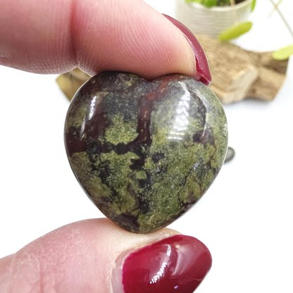 Dragon’s Blood Crystal Hearts – Strength, Courage & Heart Chakra Crystal, 30mm