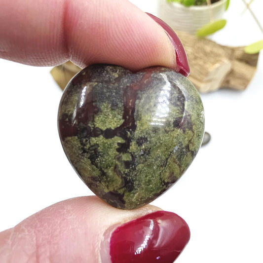 Dragon’s Blood Crystal Hearts – Strength, Courage & Heart Chakra Crystal, 30mm