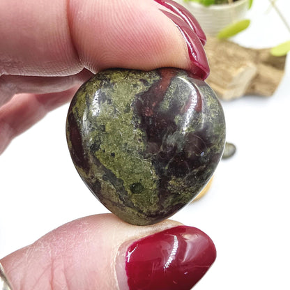 Dragon’s Blood Crystal Hearts – Strength, Courage & Heart Chakra Crystal, 30mm