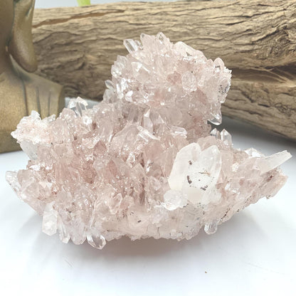 Rare Sparkly Pink Lemurian Quartz Cluster – Spiritual Awakening, Healing & Energy Amplification Crystal, 275g