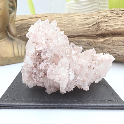 Rare Sparkly Pink Lemurian Quartz Cluster – Spiritual Awakening, Healing & Energy Amplification Crystal, 275g