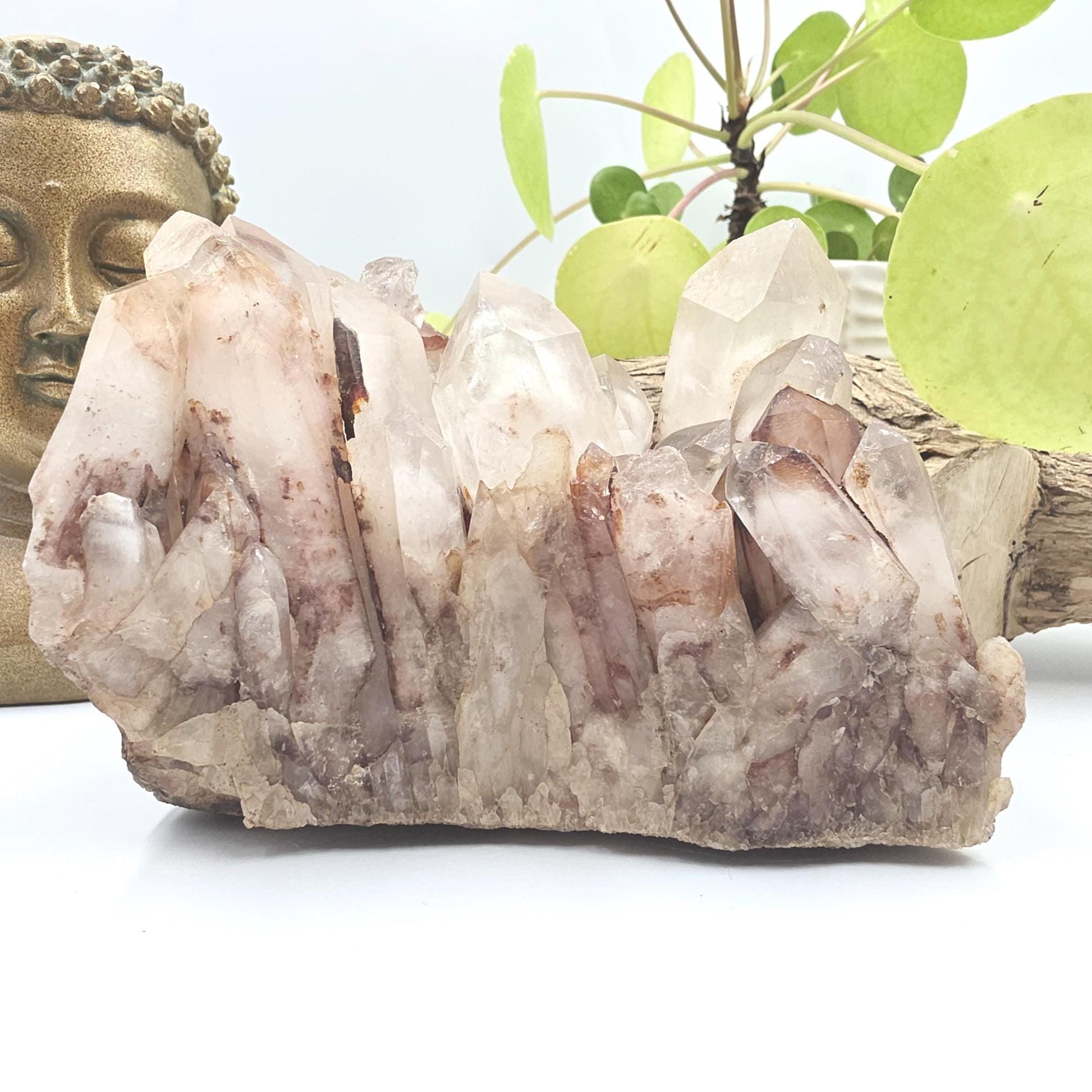Large Raw Fire Quartz Cluster – Strength, Confidence & Root Chakra Energy Crystal, 1030g