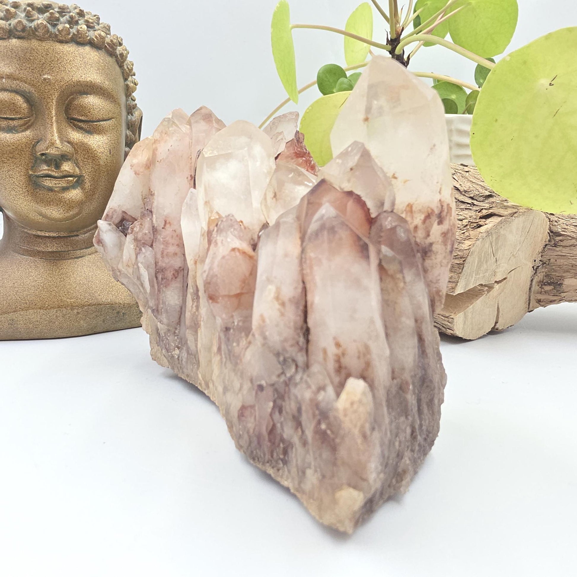Large Raw Fire Quartz Cluster – Strength, Confidence & Root Chakra Energy Crystal, 1030g
