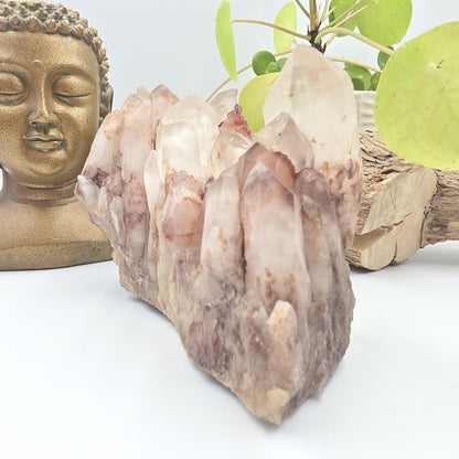 Large Raw Fire Quartz Cluster – Strength, Confidence & Root Chakra Energy Crystal, 1030g