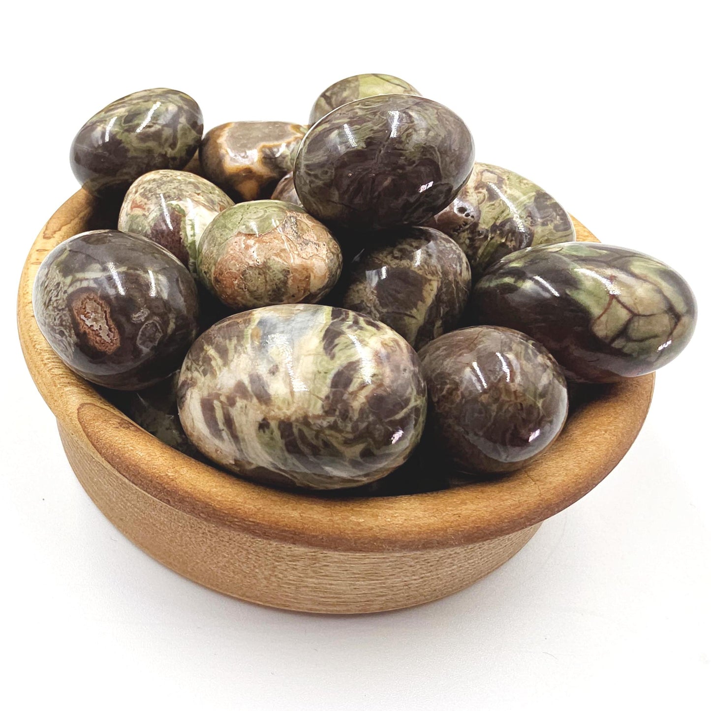 Money Agate Tumble Stones – Natural Banded Agate Chalcedony Quartz for Abundance & Stability, 2-3cm