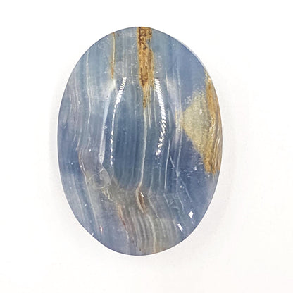 Blue Onyx Palm Stone – Calm, Strength & Throat Chakra Energy Crystal, 70g