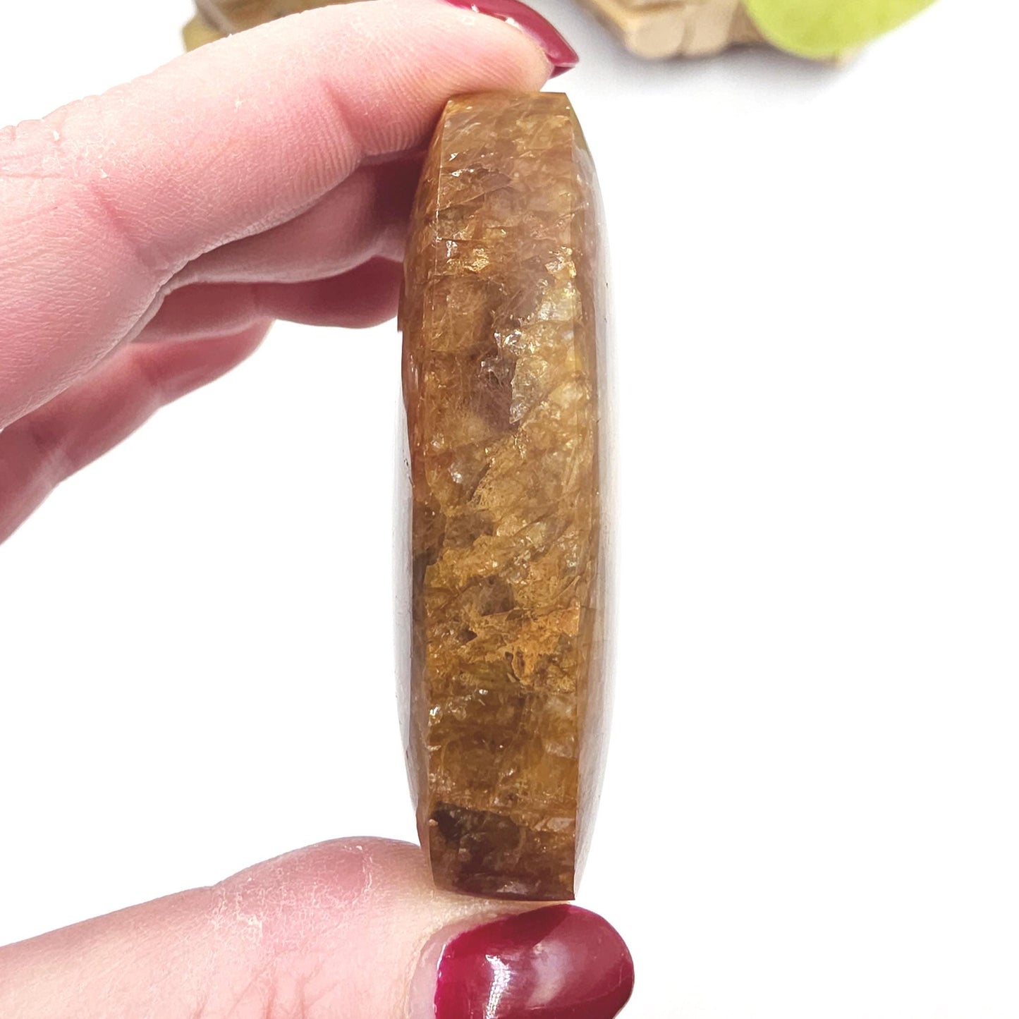 Golden Healer Palm Stone – Deep Healing & Spiritual Balance Crystal, 95g
