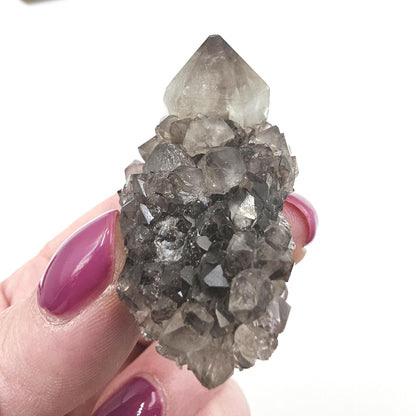 Little Rare Black Spirit Quartz Cluster - Protective & Spiritual Growth Crystal - 50g