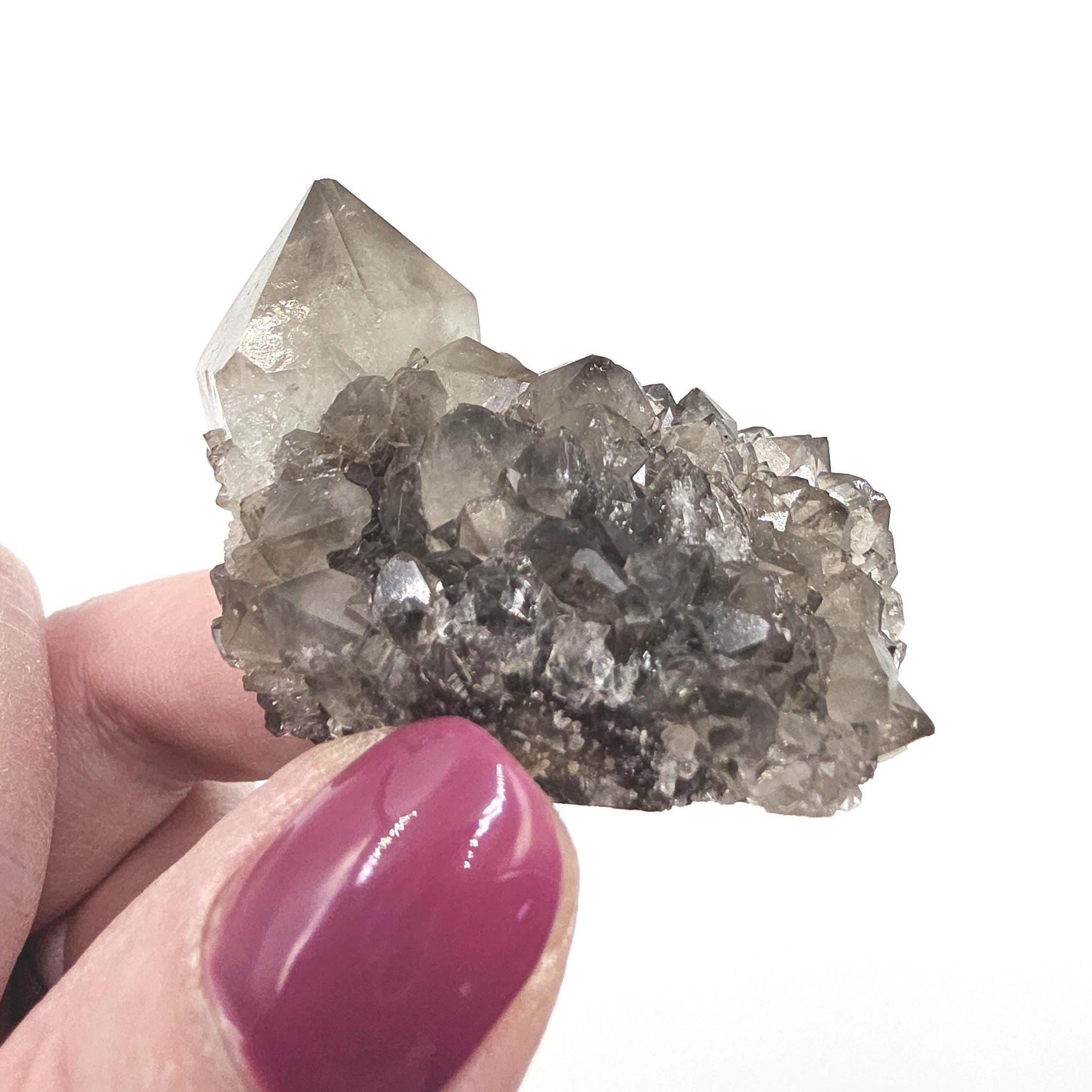 Little Rare Black Spirit Quartz Cluster - Protective & Spiritual Growth Crystal - 50g