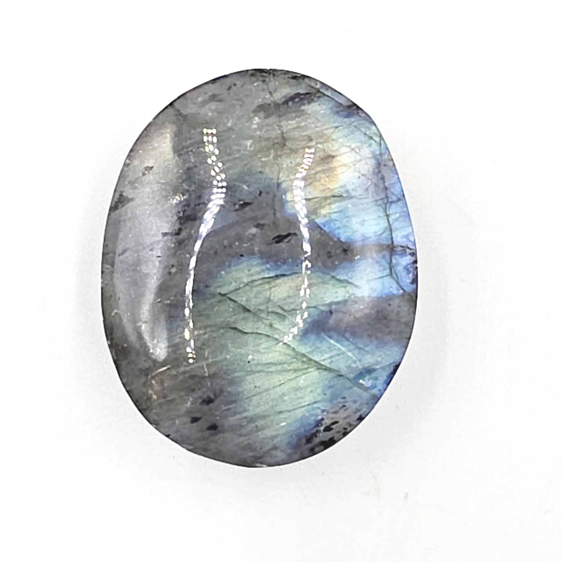 Little High Grade Labradorite Palm Stone – Protection, Intuition & Transformation Crystal, 40g