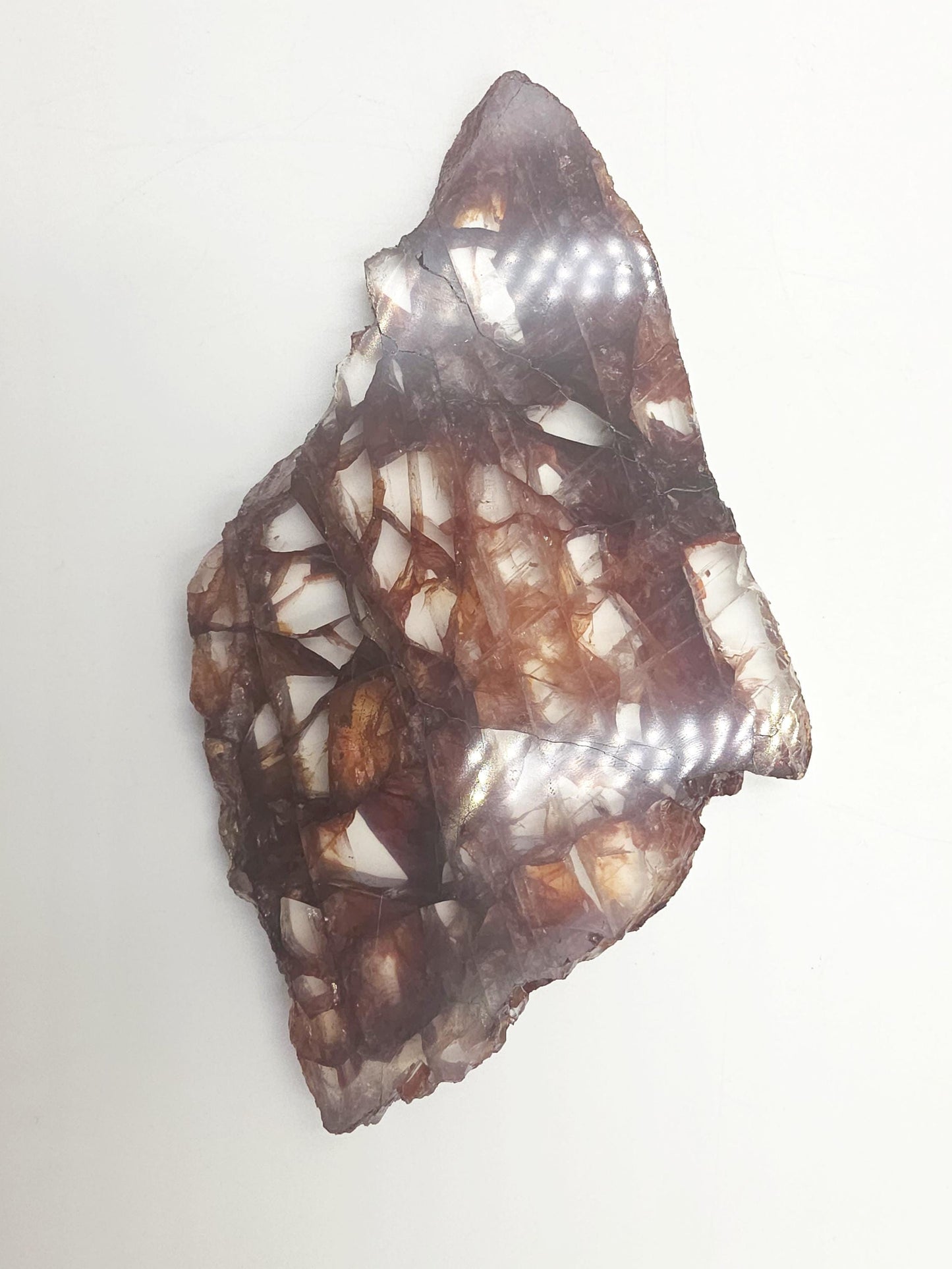 High Grade Fire Quartz Slice Slab – Hematoid Quartz for Grounding, Clarity & Balanced Energy, 295g