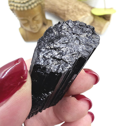 Little Raw Black Tourmaline Specimen - Natural Protection and Grounding Crystal, 50g