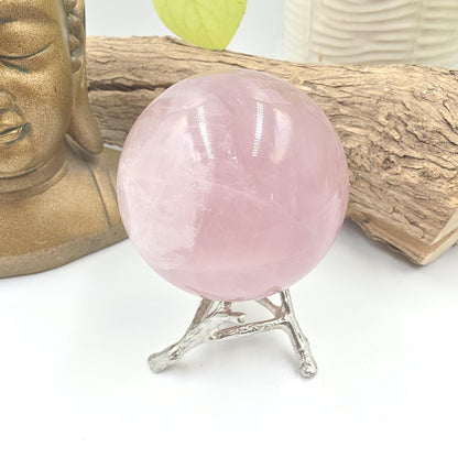 Lavender Rose Quartz Sphere – Self Love, Calm & Soothing Healing Crystal, 67mm