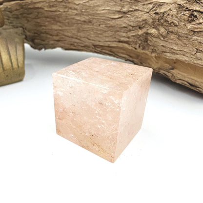 Rare Pink Lemurian Quartz Crystal Cube – Love, Healing & High Vibrational Quartz Crystal, 85g