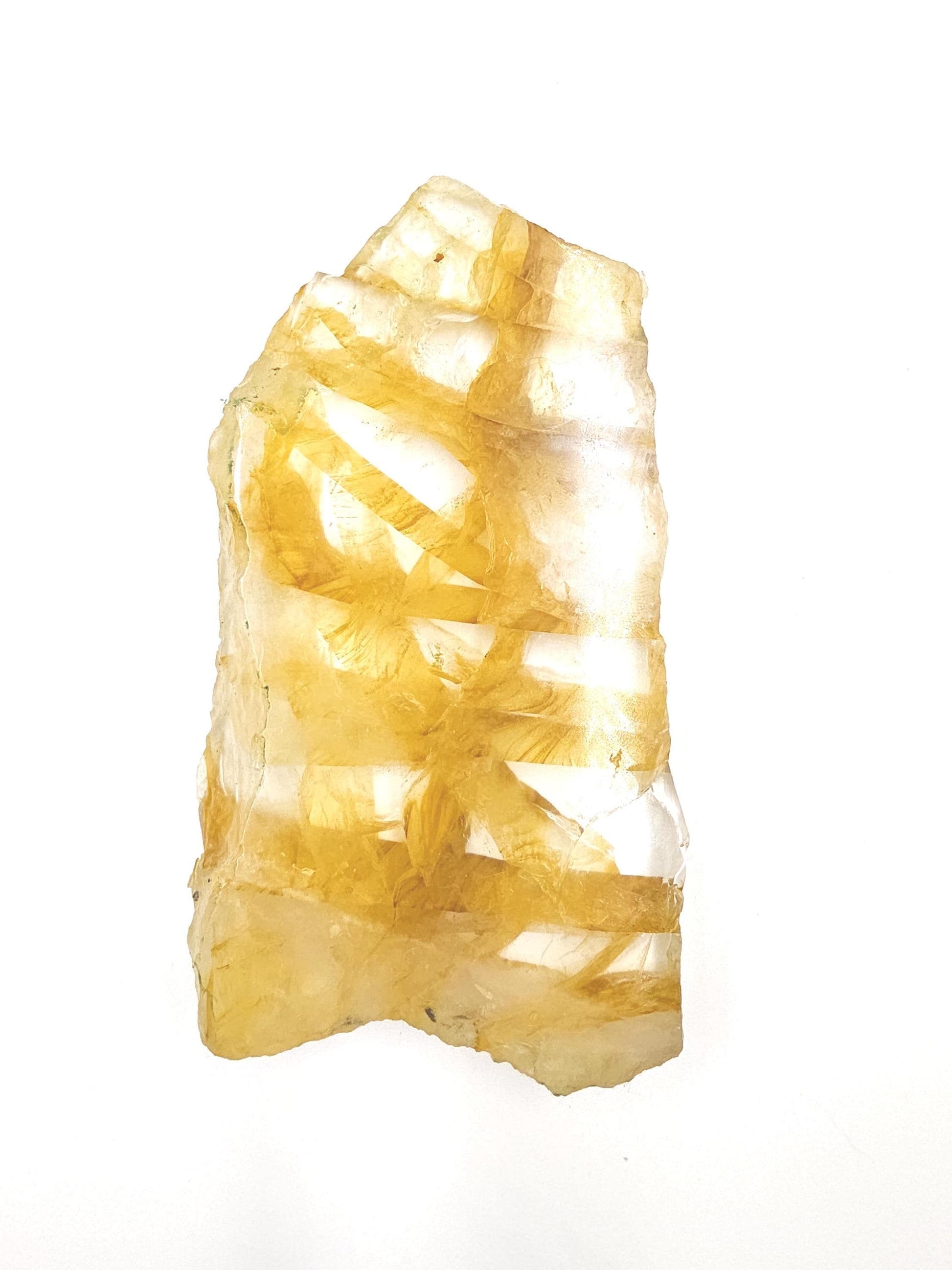 High Grade Golden Healer Slice Slab – Healing, Balance & High Vibrational Quartz Crystal, 290g