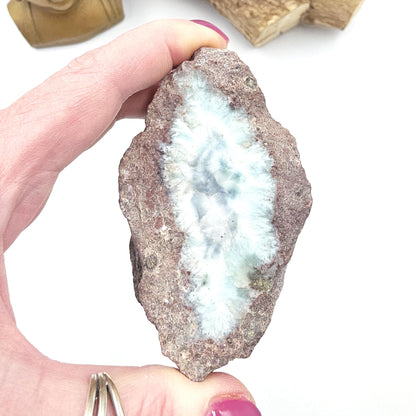 Raw Larimar Specimen – Calm, Communication & Soothing Ocean Energy Crystal, 235g