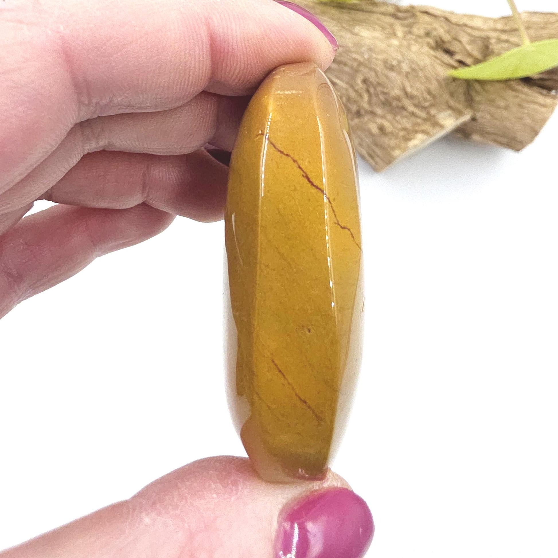 Mookaite Jasper Palm Stone - Grounding and Vitality Healing Crystal, 65g