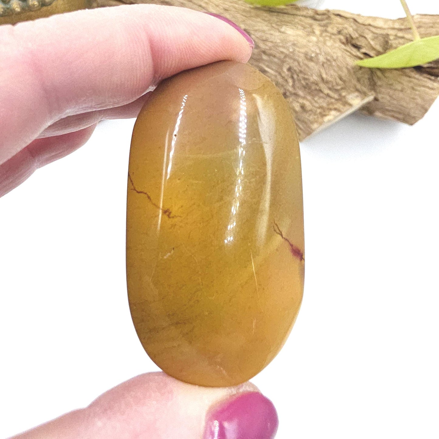 Mookaite Jasper Palm Stone - Grounding and Vitality Healing Crystal, 65g