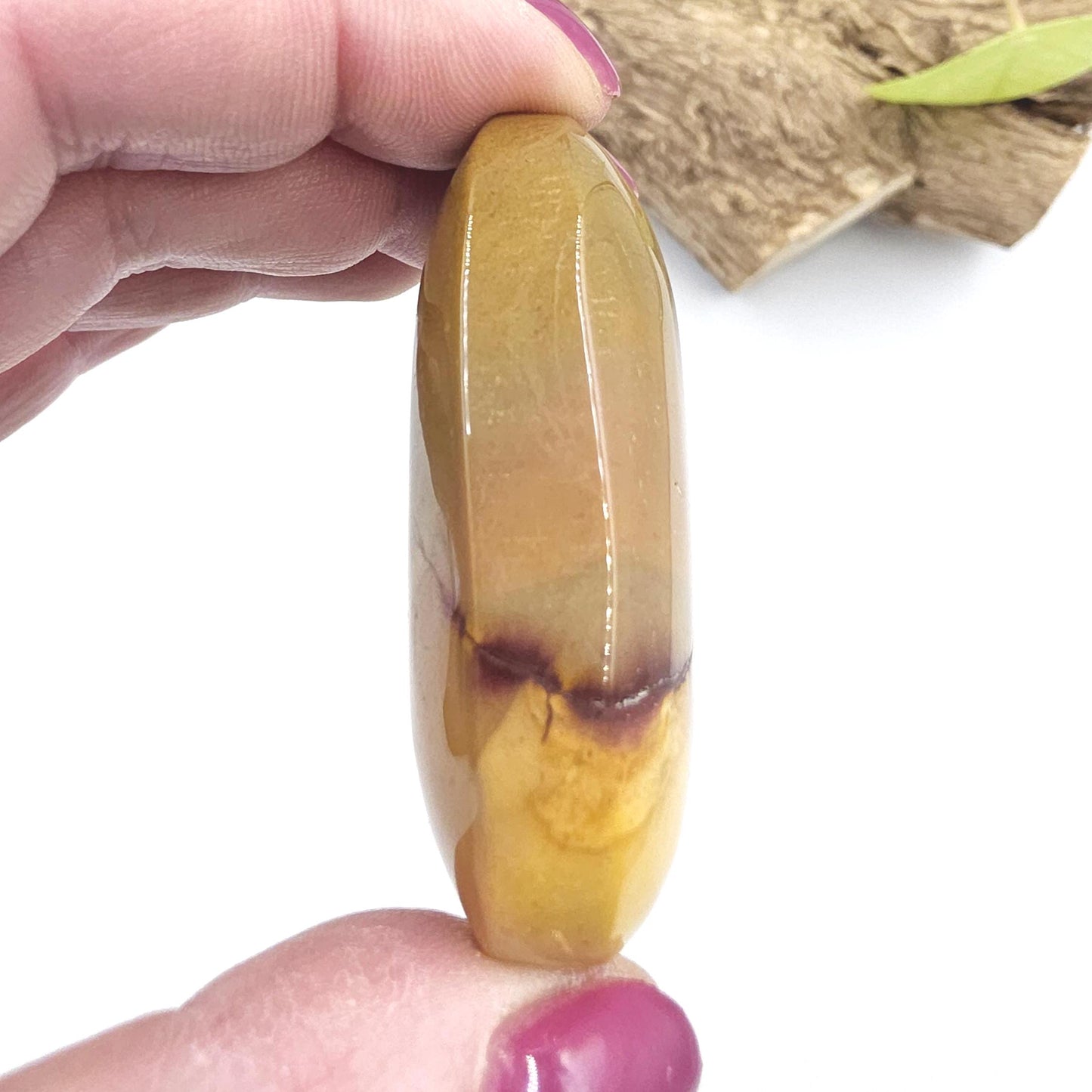 Mookaite Jasper Palm Stone - Grounding and Vitality Healing Crystal, 65g