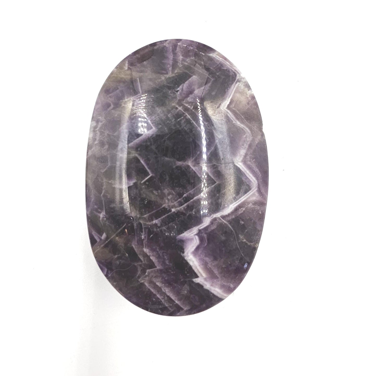 Large Dream Amethyst Palm Stone - Intuition & Spiritual Protection Crystal, 140g