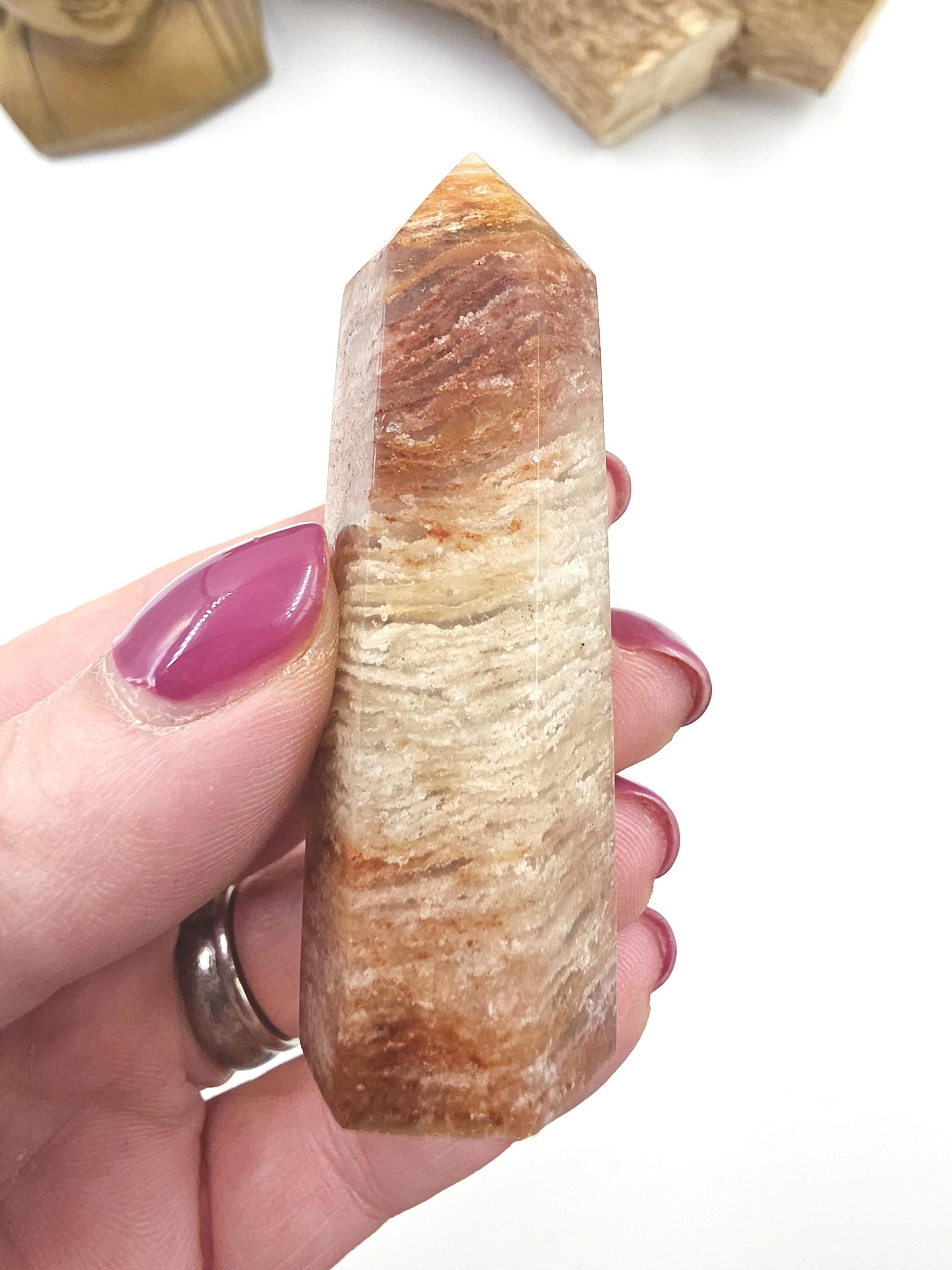 Thousand Layer Garden Quartz (Lodolite) Tower – Manifestation, Growth & Spiritual Journey Crystal, 7cm