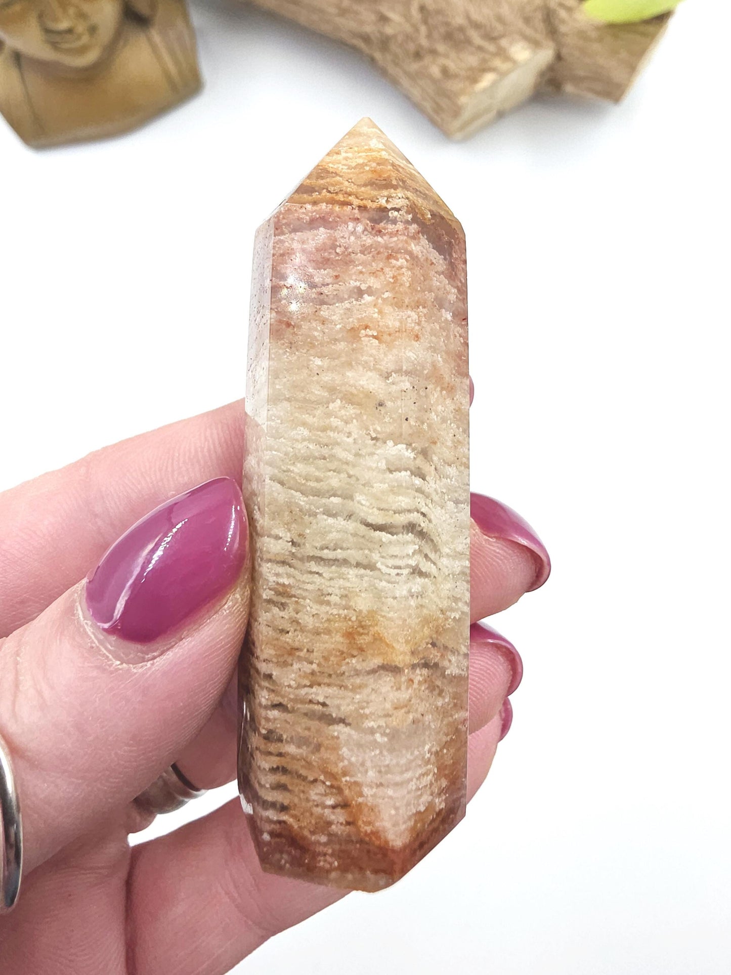 Thousand Layer Garden Quartz (Lodolite) Tower – Manifestation, Growth & Spiritual Journey Crystal, 7cm