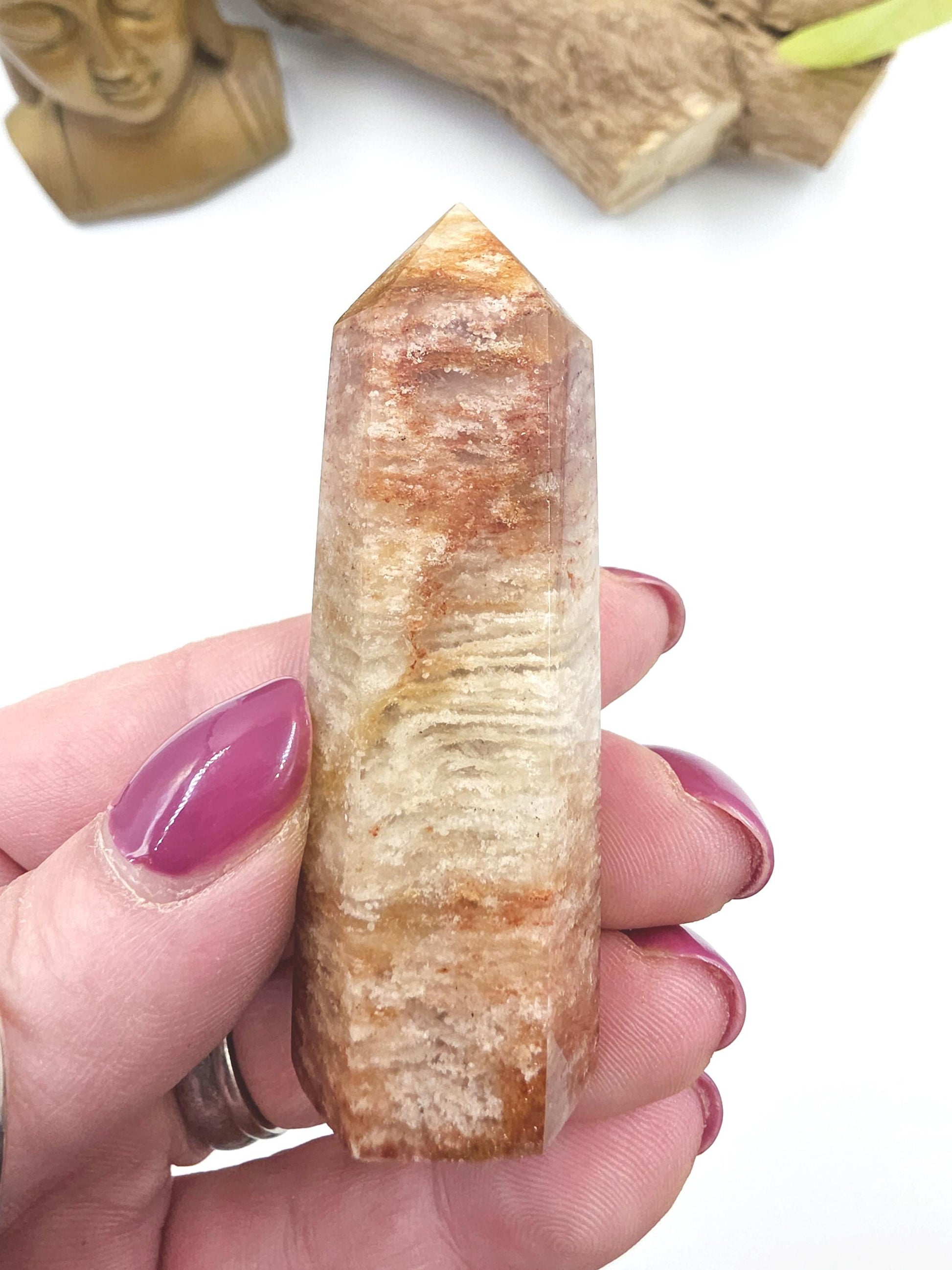 Thousand Layer Garden Quartz (Lodolite) Tower – Manifestation, Growth & Spiritual Journey Crystal, 7cm