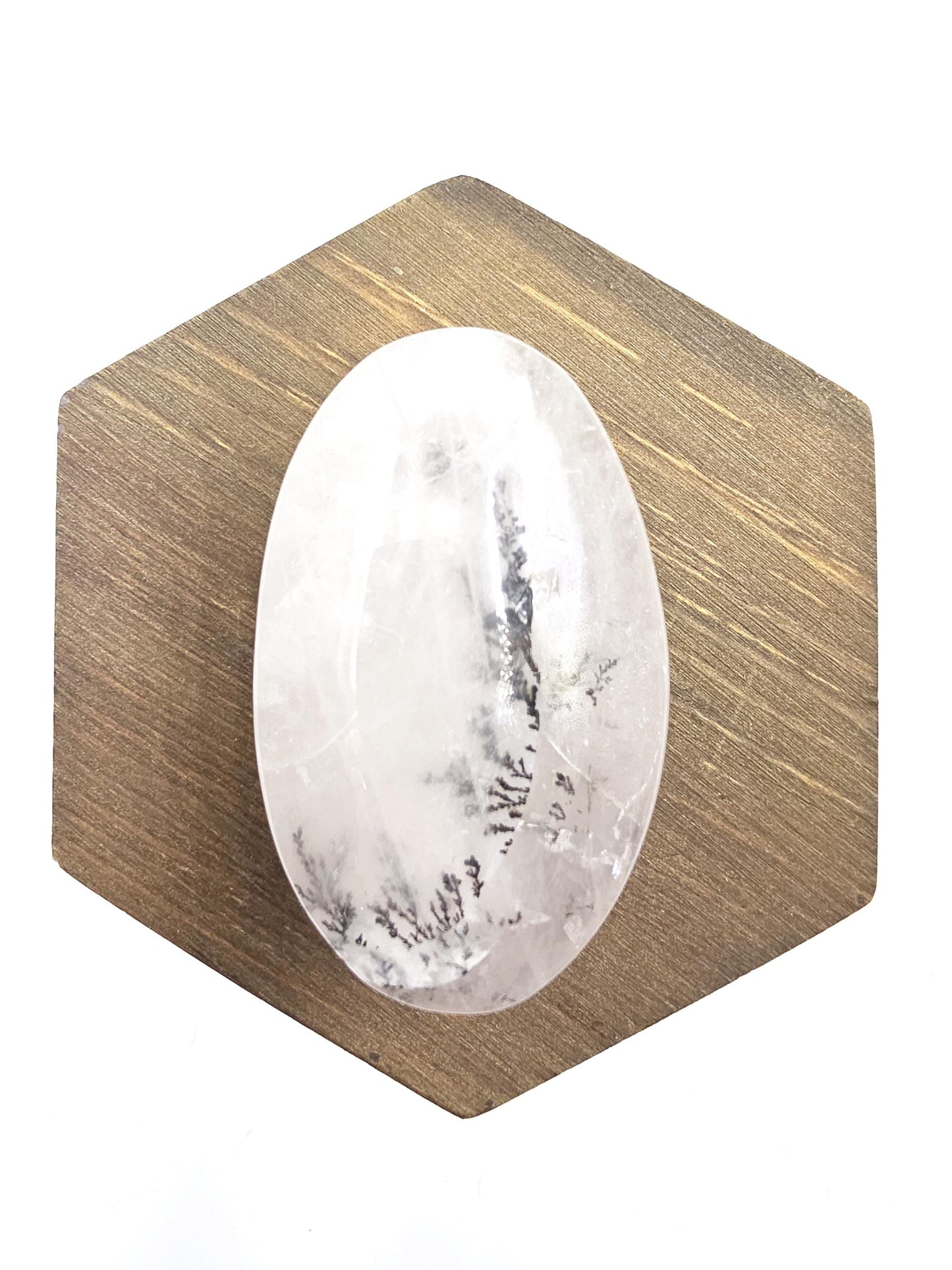 Rare Dendritic Quartz Palm Stone – Clarity, Growth and Root & Crown Chakra Crystal, 50g