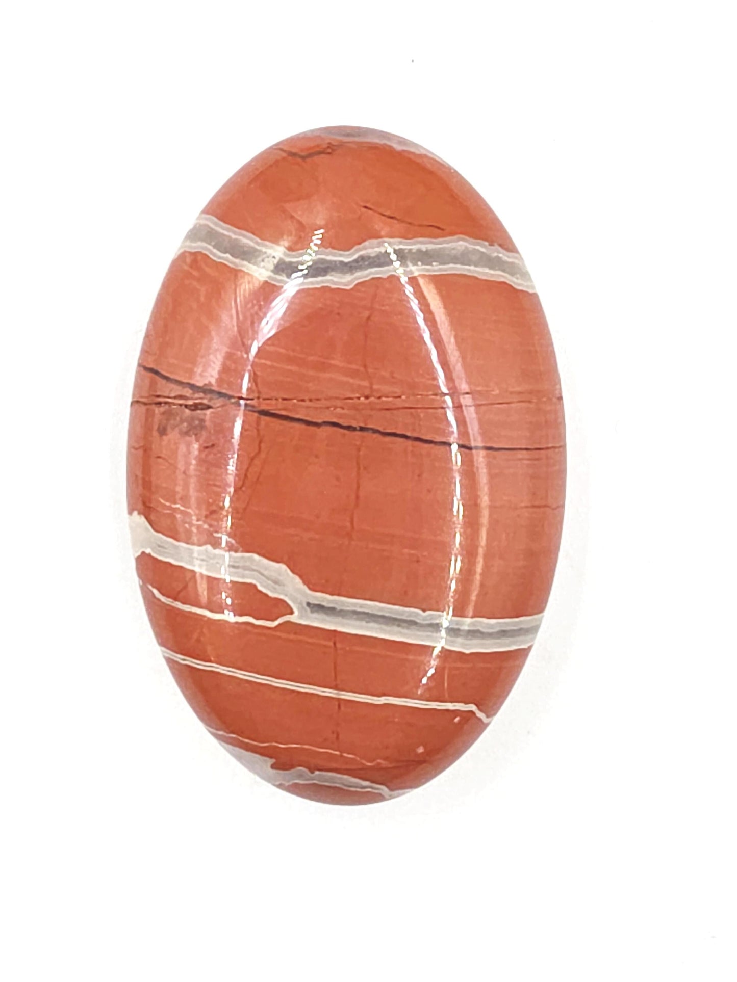 Red Jasper Palm Stone – Strength, Grounding & Protective Stability Crystal, 50g