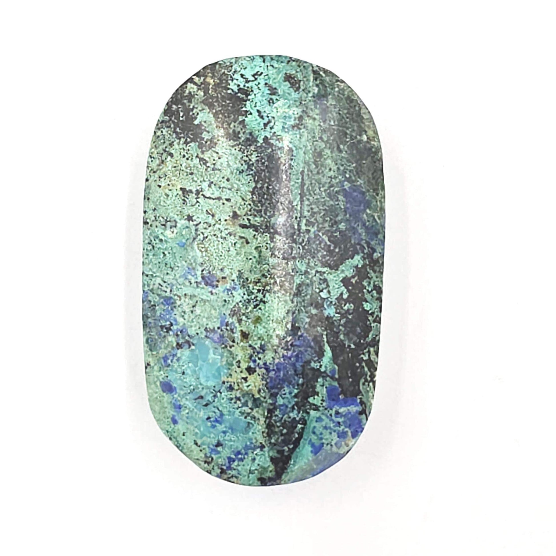 Rare Azurite Palm Stone - Intuition & Spiritual Insight Third Eye Chakra Crystal - 45g